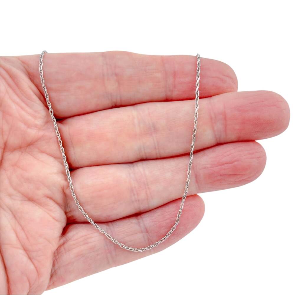 Vintage Sterling Silver 925 Rope Chain Necklace 18 Inches
